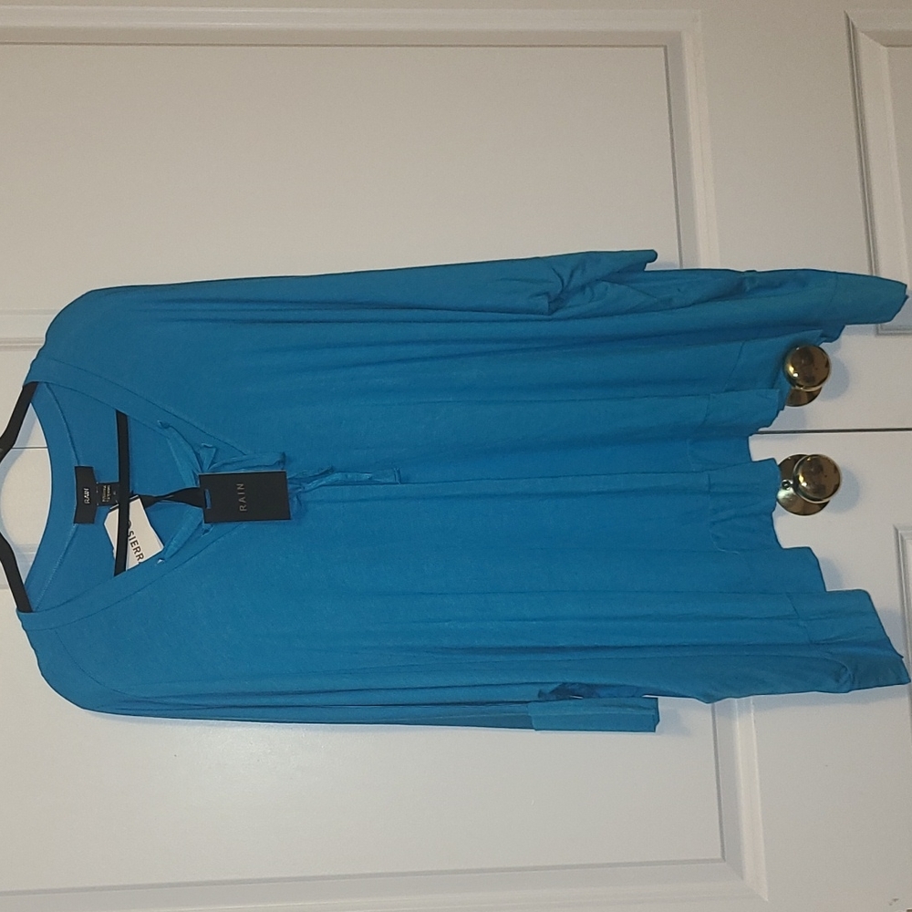 RAIN blue tunic top sz XL (24)